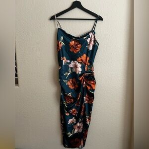 Floral Silk Strappy Dress - worn once